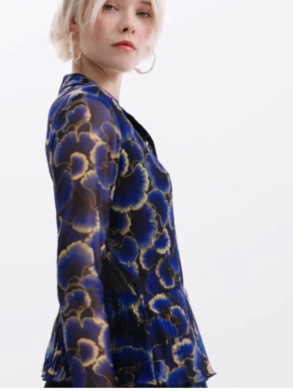 Desigual Blue Floral Tiered Mini Dress - Picture 11 of 11